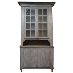 Early Period Gustavian Cabinet with Glass Library