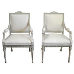 Pair of Gustavian Centennial Armchairs Pair of Gustavian Centennial Armchairs