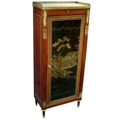 A Fine Louis XVI Mahogany Ormolu Mounted Cabinet by R. LACROIX