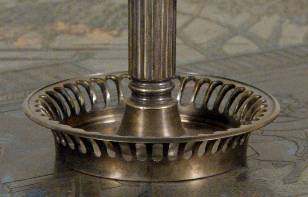 A Pair of Neoclassic Style Pewter 3 arm Bouillotte Lamps