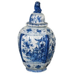 A Delft White & Blue Vase