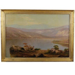 “A Landscape view with a Boat” Hudson River School