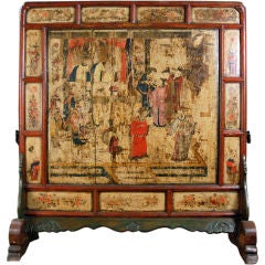An Important Chinese Polychrome Screen