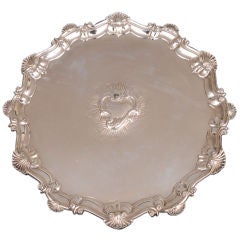 English Sterling Silver Salver by Dorothy Sarbit