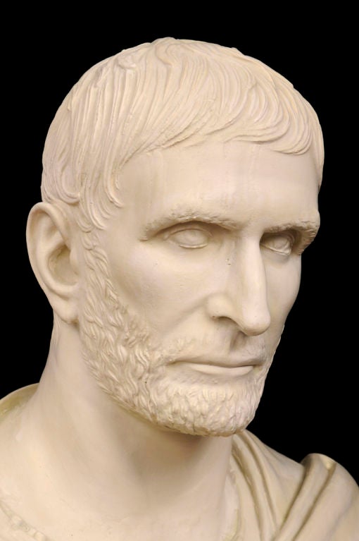 Italian Plaster Bust of Brutus For Sale 2