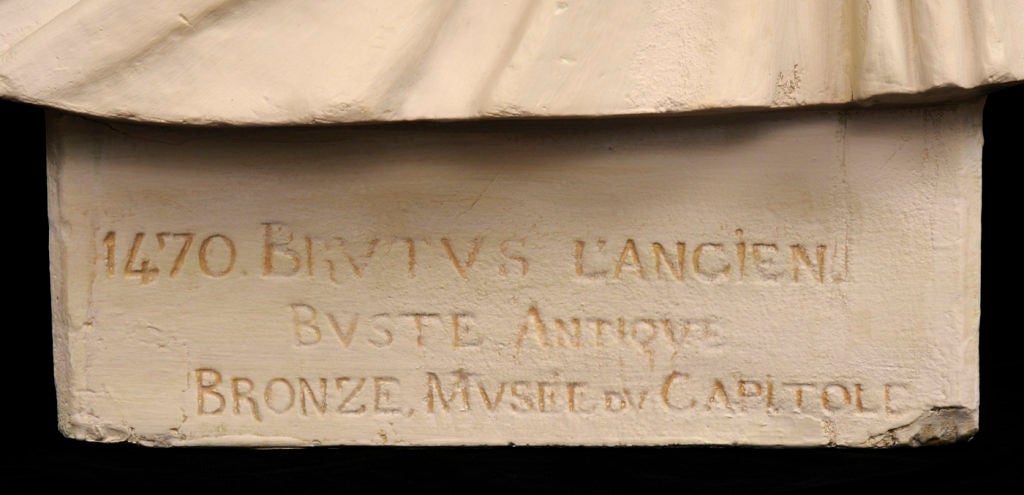 Italian Plaster Bust of Brutus For Sale 3