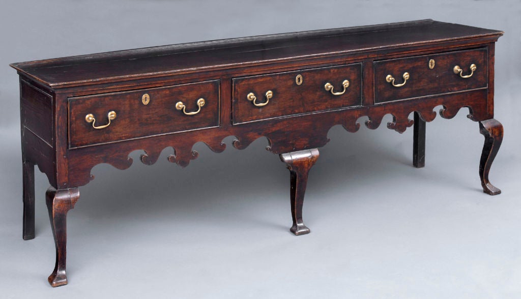 English George II Oak Dresser Base