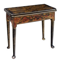 Antique English Japanned Tea Table