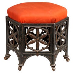 Gothic Revival Cast Iron Stool