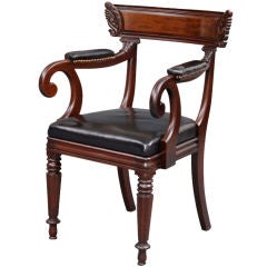 English William IV Library Armchair
