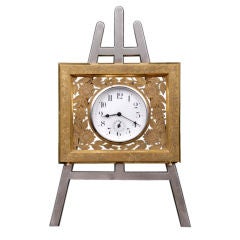 English Gilded Easel Clock 11