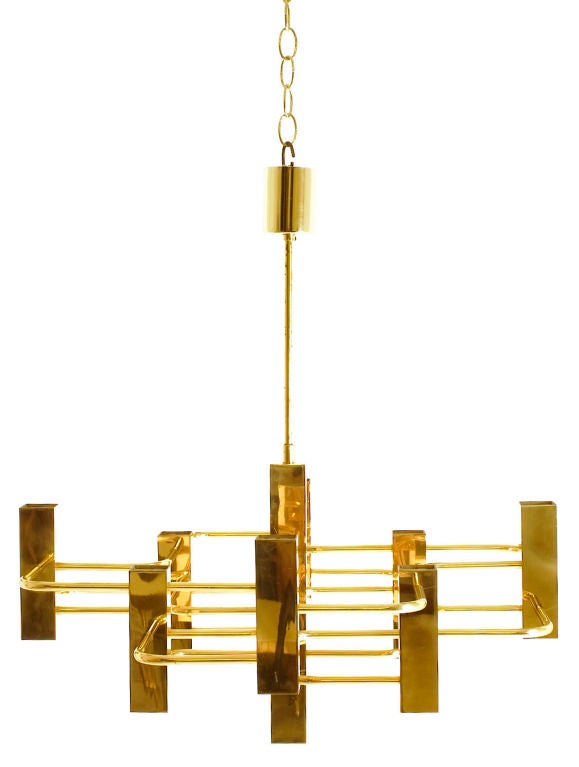 Sciolari Brass Chandelier