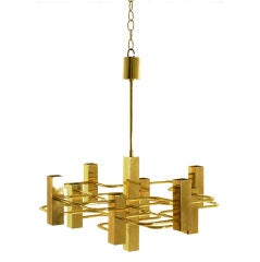 Sciolari Brass Chandelier