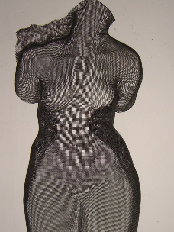 Wonderful mesh sculpture nude torso noted artist Eric Boyer 1994 In Excellent Condition In Palm Springs, CA