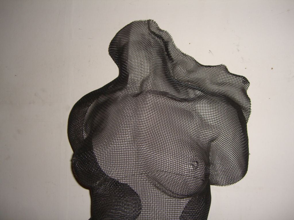 20th Century Wonderful mesh sculpture nude torso noted artist Eric Boyer 1994