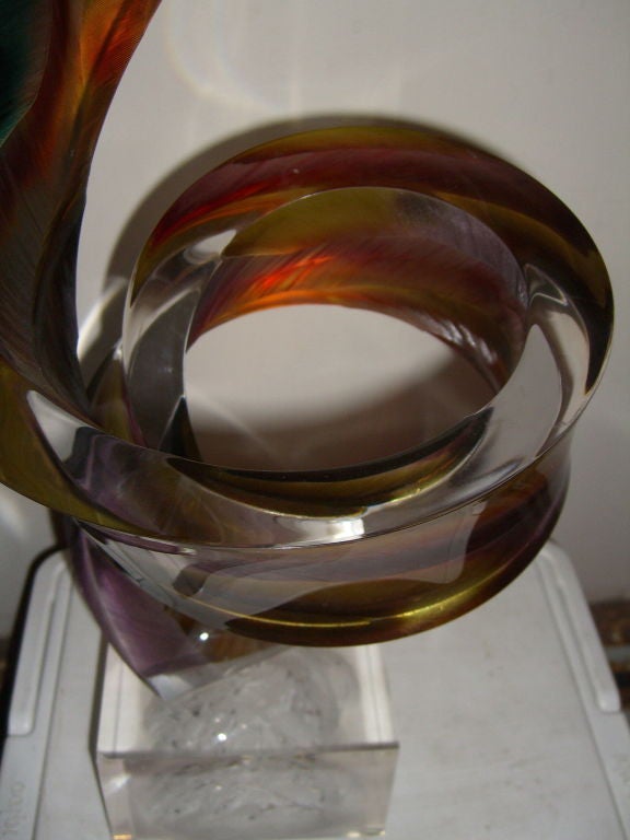 Contemporary Colorful acrylic sculpture by noted Florida artist Rod Garrett