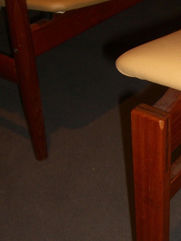 Teak Elegant Finn Juhl Designed Bwana Chair & Ottoman in leather