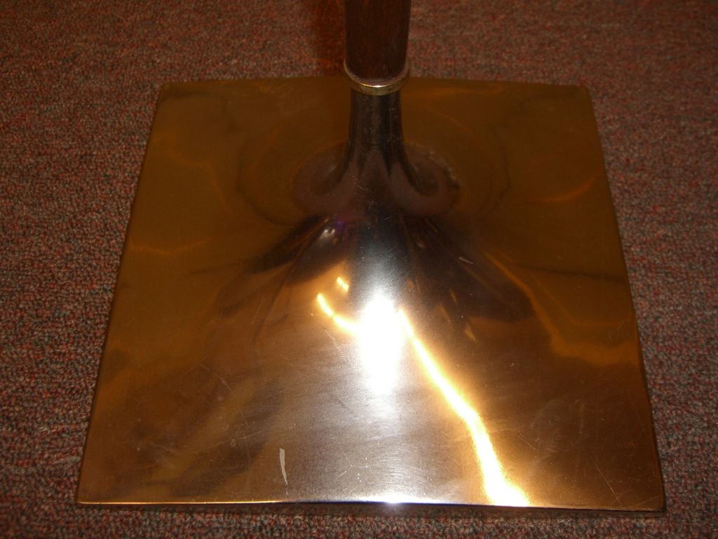 Nice pair of Laurel wood and glass torchieres