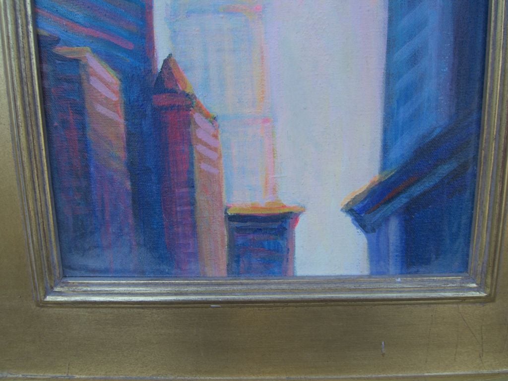 Acrylic on canvas of Chrysler Building by NY artist Sandra Rubel 1