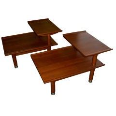 Pr Willett furniture Trans East solid cherry side or end tables