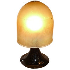 Great Italian Glass mushroom shaped table lamp w/ glass base