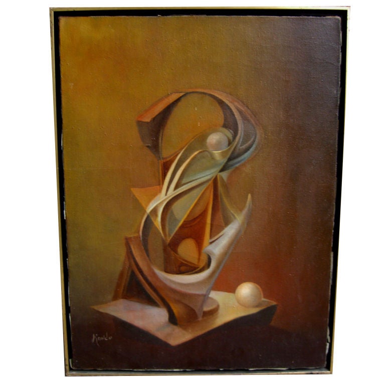 Cubist 1960
s oil on canvas by Armando Hernadez (b 1937)