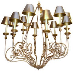Large early 20th cty 12 light  chandelier from Carnegie Hall NYC