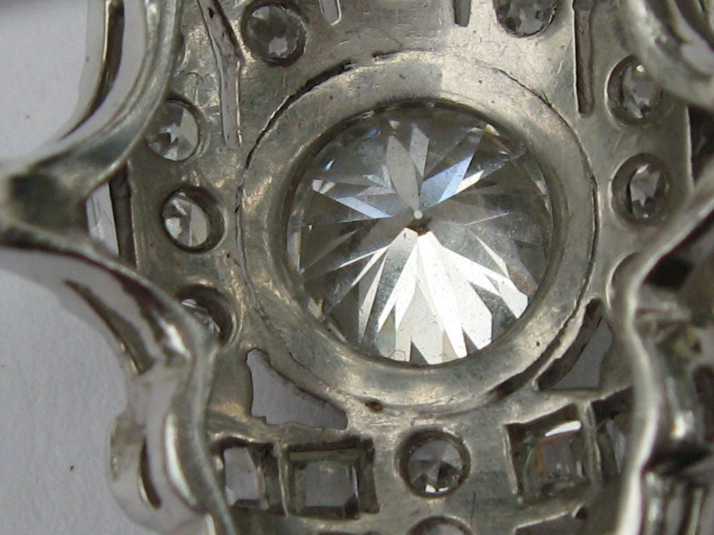 Art Deco Ladies 1920's diamond ring hand crafted platinum mount 5