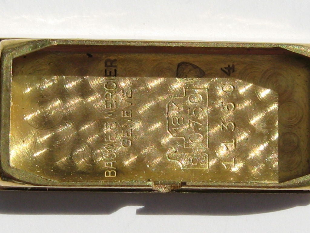 Lovely 1950's Baume and Mercier 18k gold bracelet watch 3