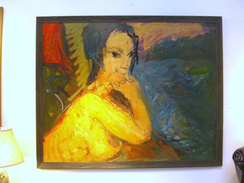 Great abstract portrait of a nude woman with poetry on the back