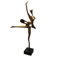 Large elegant Grediaga Antonio Kieff bronze of a ballerina