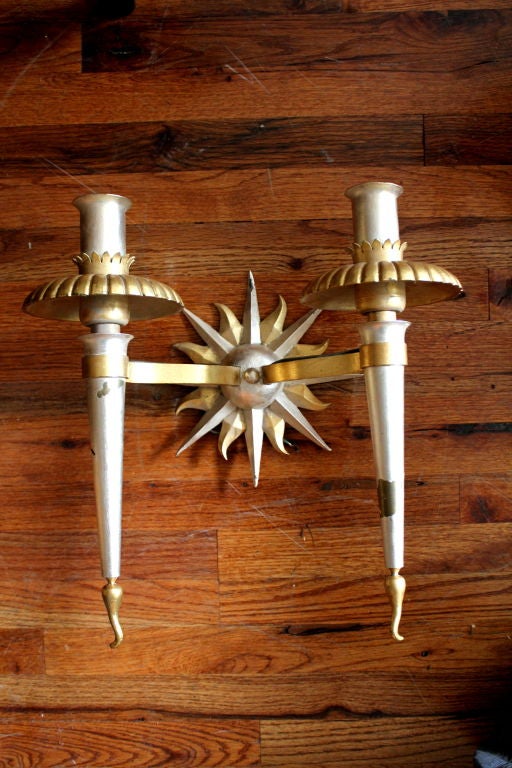 Star/Sun Solid Bronze Sconce