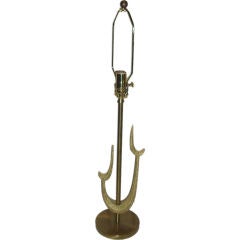 Great design 1950's Atomic age lamp brass base