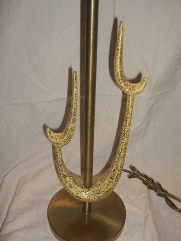 Great design 1950's Atomic age lamp brass base
