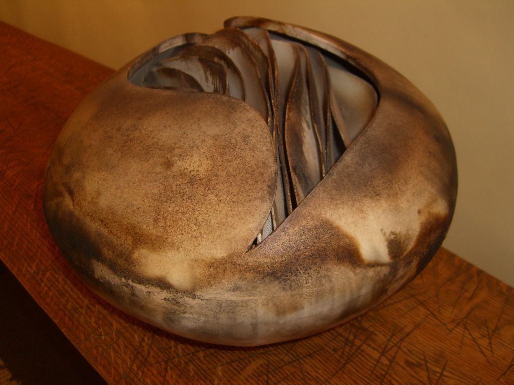 Incredible piece layered pottery by Illinois artist Ruth Weiner 1
