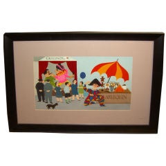 Vintage Guignol a chilldren
s book illustration by Haig Shekerjian