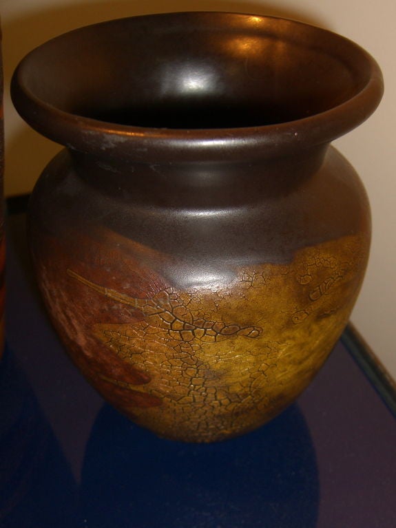 Mid-20th Century Nice pair of Haeger earth wrapped vases