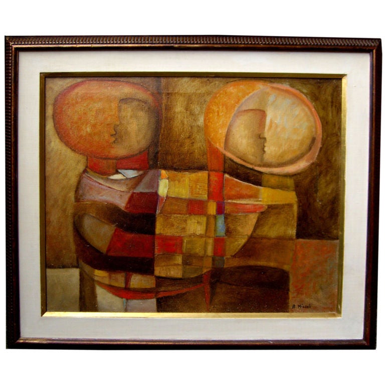 1978 Arnaldo Miccoli oil/canvas by noted Italian American artist