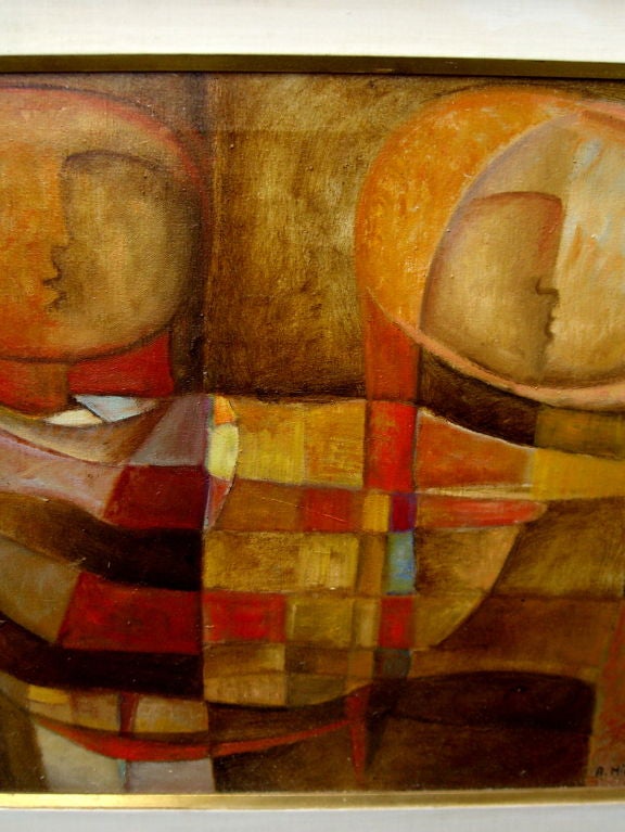 Late 20th Century 1978 Arnaldo Miccoli oil/canvas by noted Italian American artist