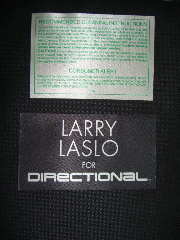 Dramatic Larry Laslo for Directional microfiber club chairs 1