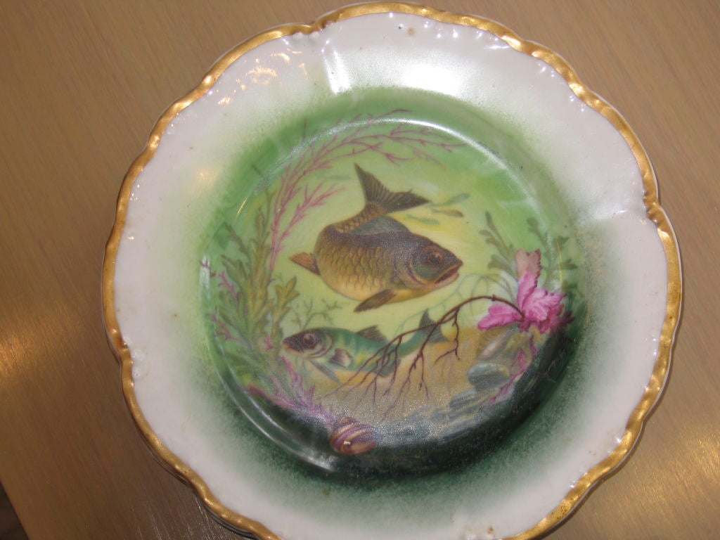Very Decorative plates with gilded edge