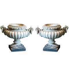 Pair of Concrete Urns