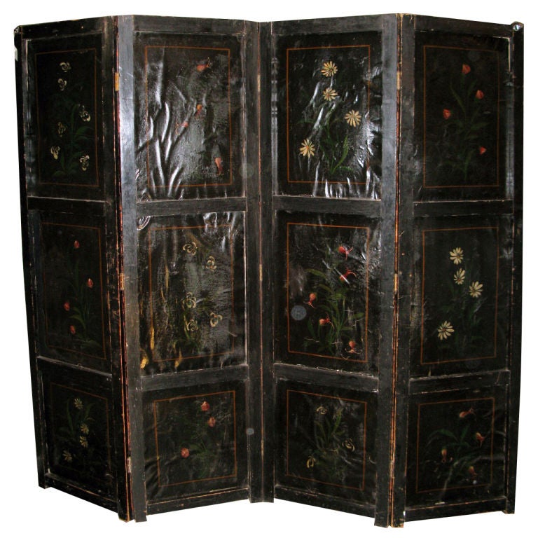 19th Four Panel Screen