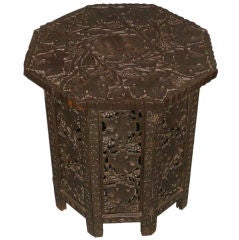 An Anglo-Indian 19th Century Octagonal Carved Side Table
