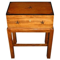 19th Century British Colonial Document Box On Stand