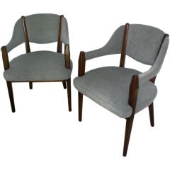 Set of Four Mahogany Arm Chairs attributed to Ico Parisi
