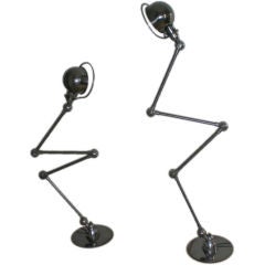 PAIR OF FRENCH POLISHED JIELDE FLOOR LAMPS
