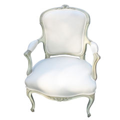 PAIR  OF FRENCH  LOUIS XV ARM CHAIRS