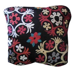 large, authentic suzani pillow