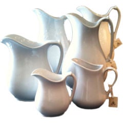 Antique estate pitcher collection (6)